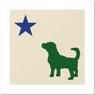 Old Maine Flag Puppy Posters and Art